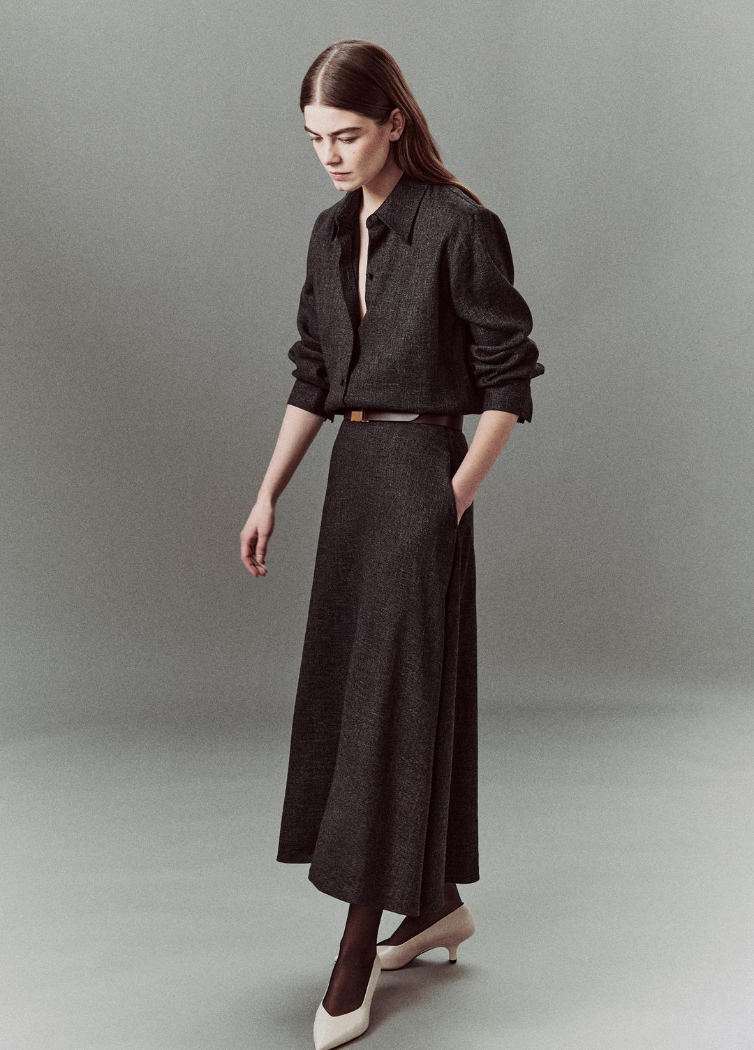 Italian Jaspe Full Skirt in Skirts MEDIUM HEATHER GREY | VINCE Women