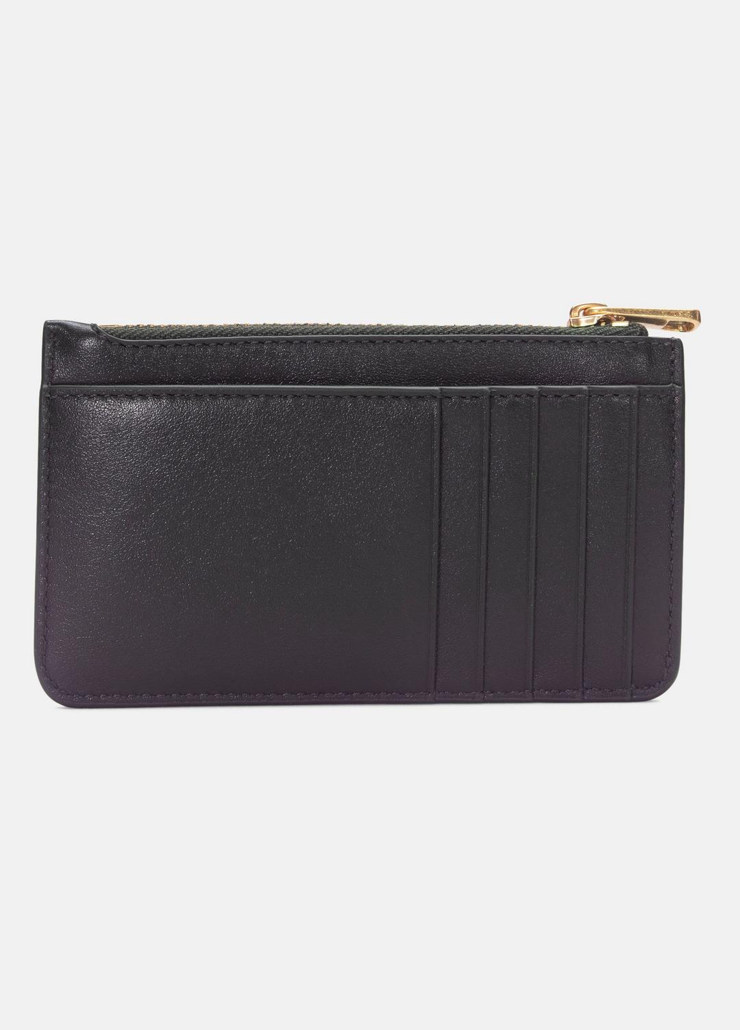Leather Zip-Top Card Case in Handbags CACAO | VINCE Women