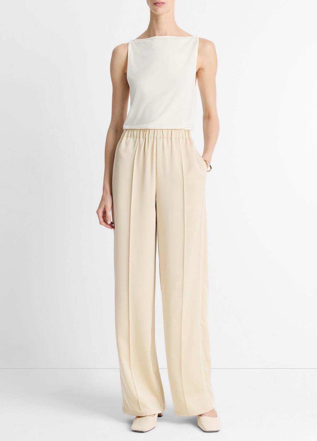 Matte Jersey Boat-Neck Tank in Shirts & Tees IVORY | VINCE Sale