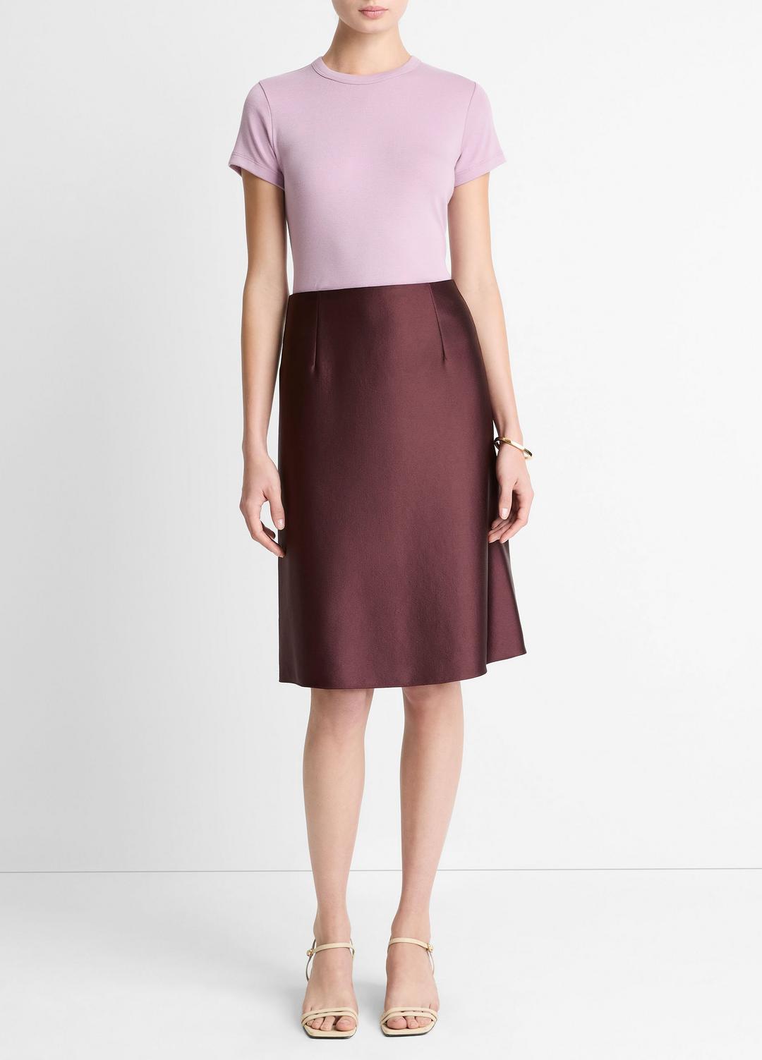Pima Cotton-Blend '90s Shrunken T-Shirt in Short Sleeve AMETHYST | VINCE Women