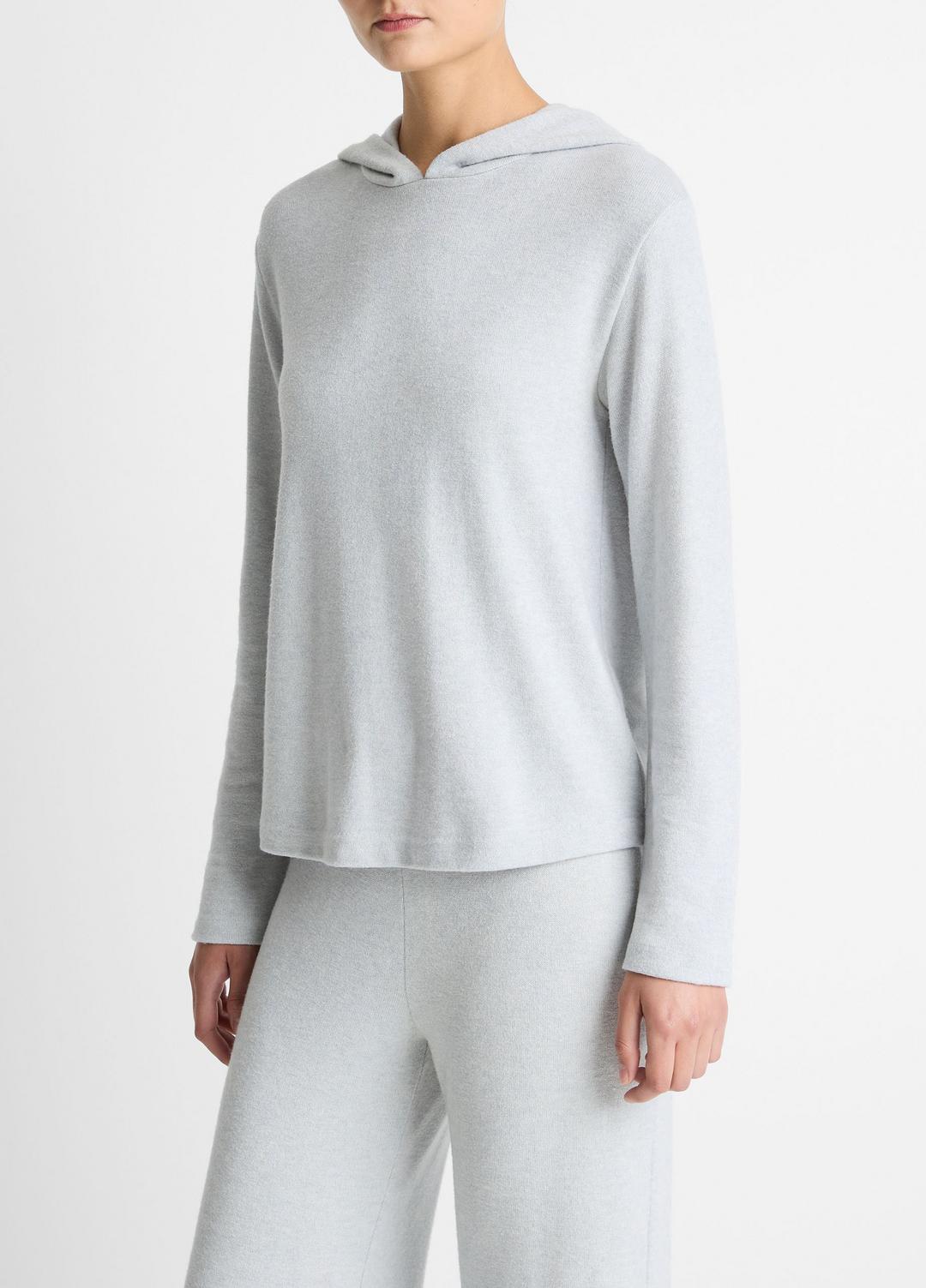 Cozy Long-Sleeve Hoodie in Sweatshirts & Hoodies HEATHER PALE GREY | VINCE Women