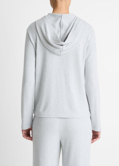 Cozy Long-Sleeve Hoodie in Sweatshirts & Hoodies HEATHER PALE GREY | VINCE Women