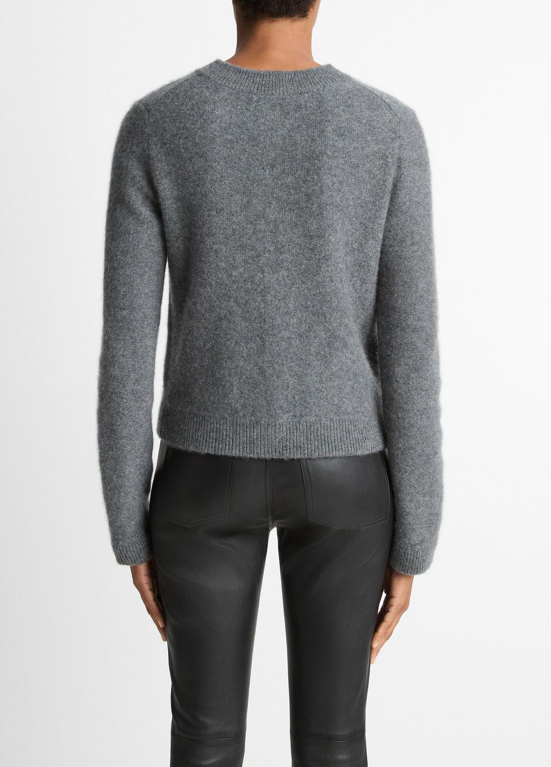 Plush Cashmere Shrunken Cardigan in Cardigans HEATHER GRAPHITE | VINCE Women