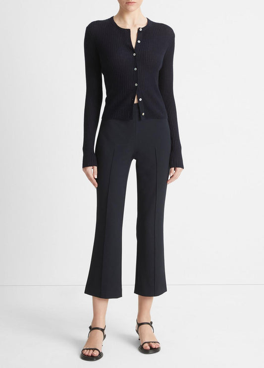 Ribbed Cashmere-Silk Cardigan in Cardigans COASTAL BLUE | VINCE Women