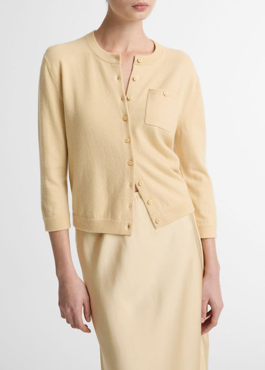 Wool & Cashmere-Blend Pocket Cardigan in Cardigans CHAMOMILE | VINCE Women