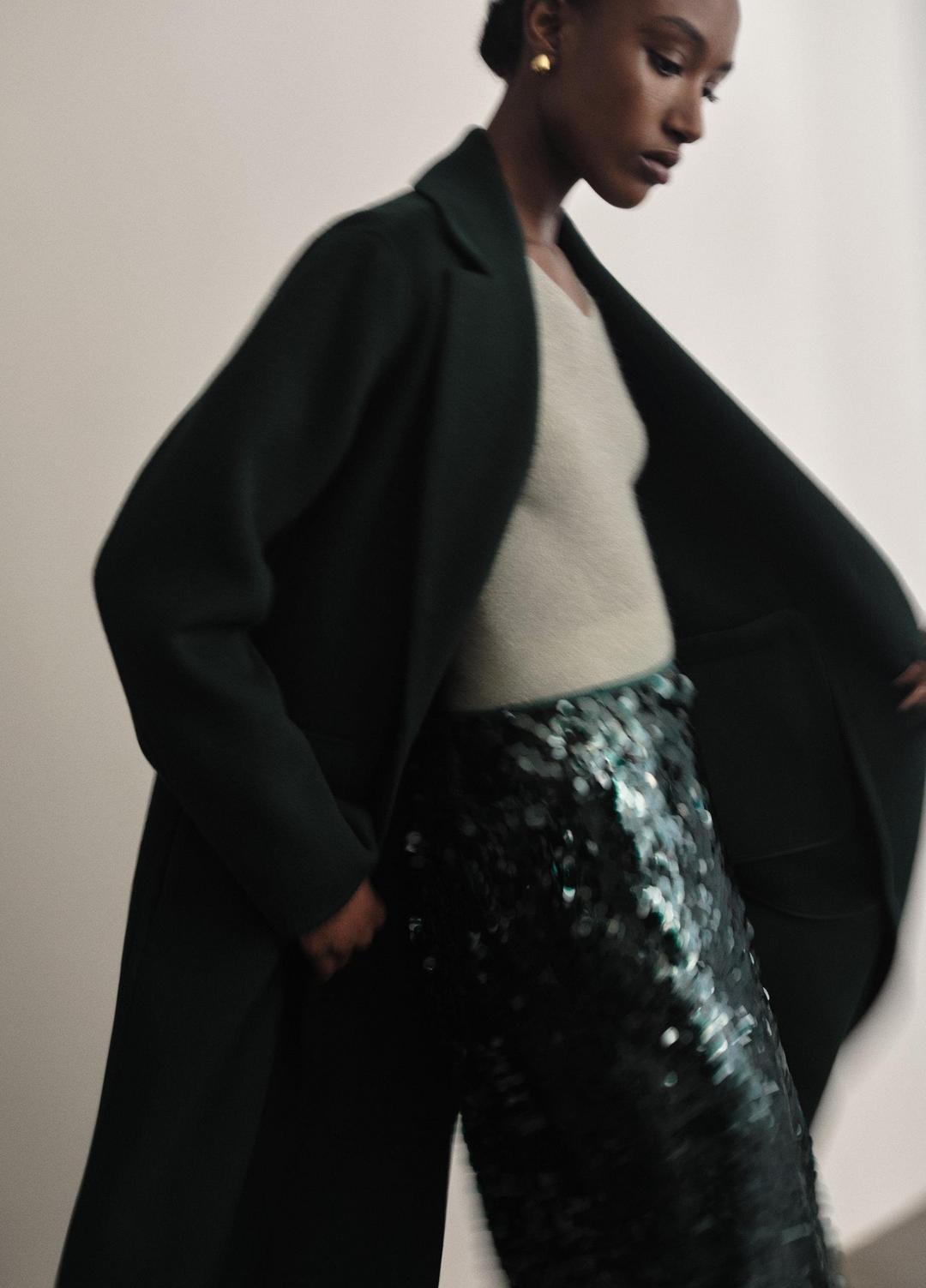 Wool-Blend Single-Breasted Coat in Coats JUNIPER | VINCE Women