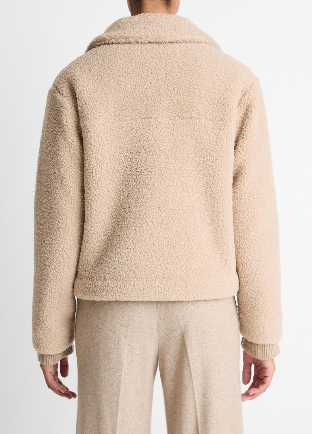 Collared Sherpa Jacket in Jackets MARZIPAN | VINCE Women