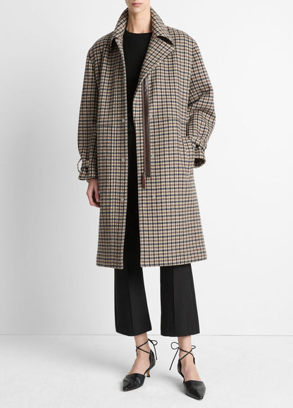 Plaid Car Coat in Coats MULTI CHECK | VINCE Women