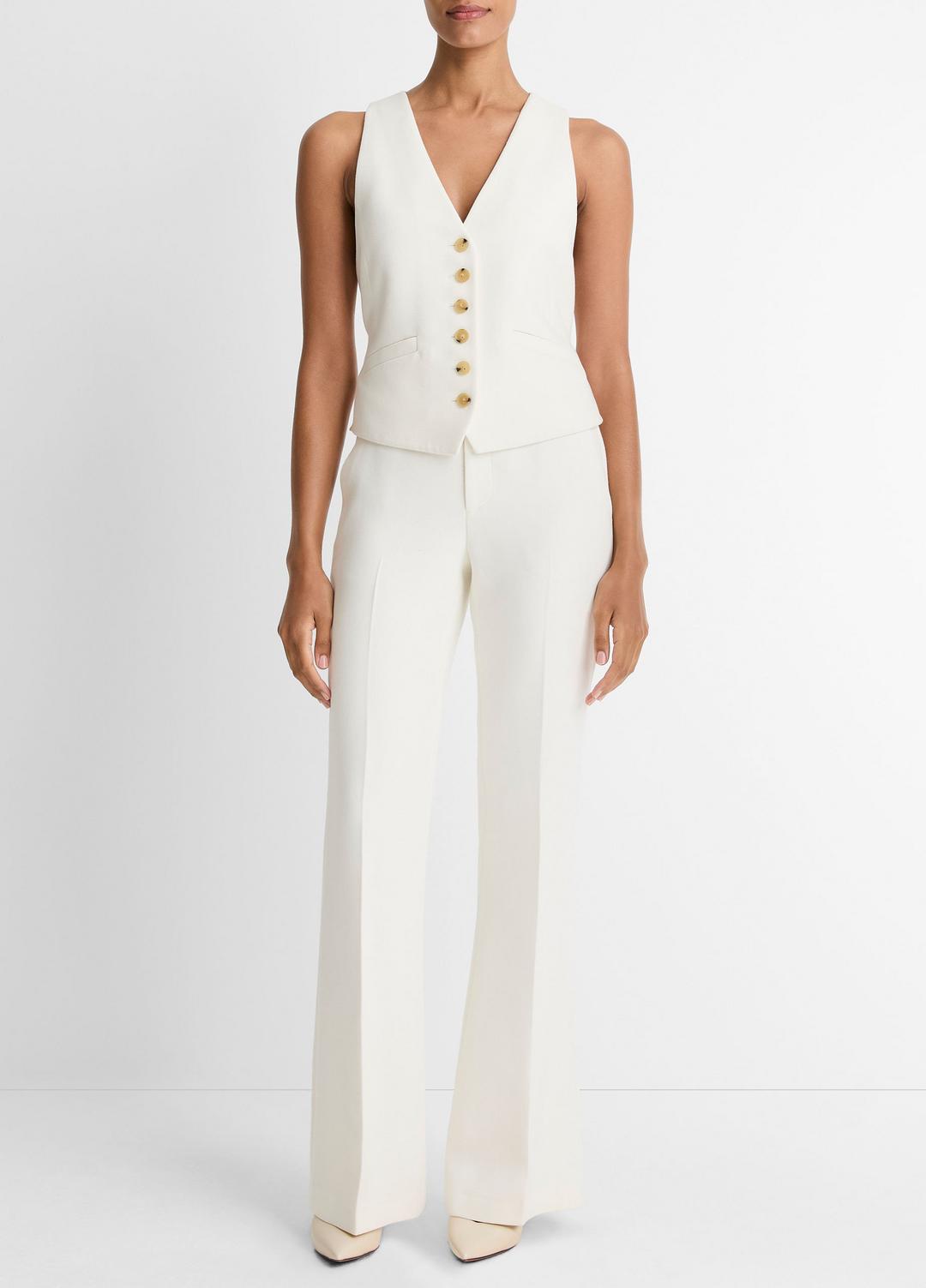 Sculptural Fitted Vest in Vests OFF WHITE | VINCE Women