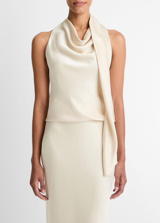 Satin Scarf Top in Tank Tops BONA | VINCE Women