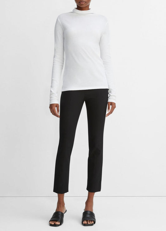 Essential Long Sleeve Turtleneck in Long Sleeve OPTIC WHITE | VINCE Women