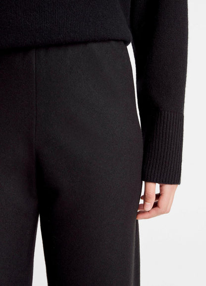 Italian Wool-Blend High-Waist Bias Pant in Trousers BLACK | VINCE Women
