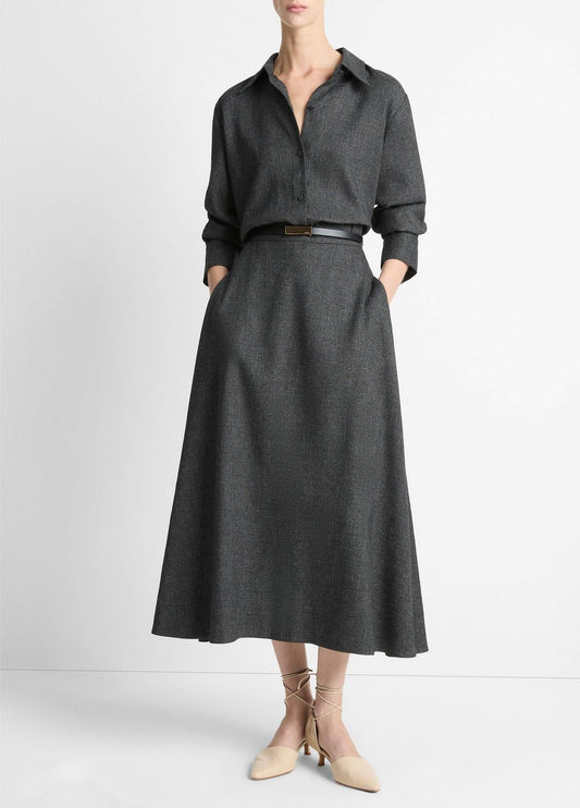 Italian Jaspe Full Skirt in Skirts MEDIUM HEATHER GREY | VINCE Women