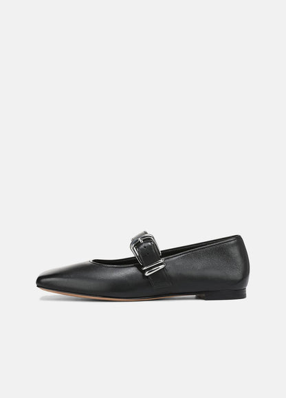 Daniela Leather Mary Jane Flat in Loafers & Flats BLACK | VINCE Women