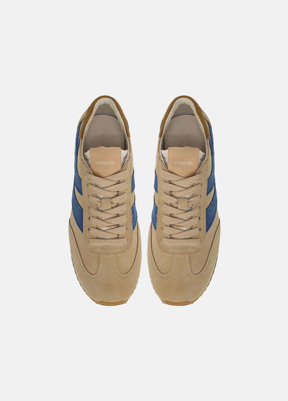 Oasis Suede & Leather Runner Sneaker in Sneakers MOONLIGHT/BILLIARD GREEN | VINCE Women