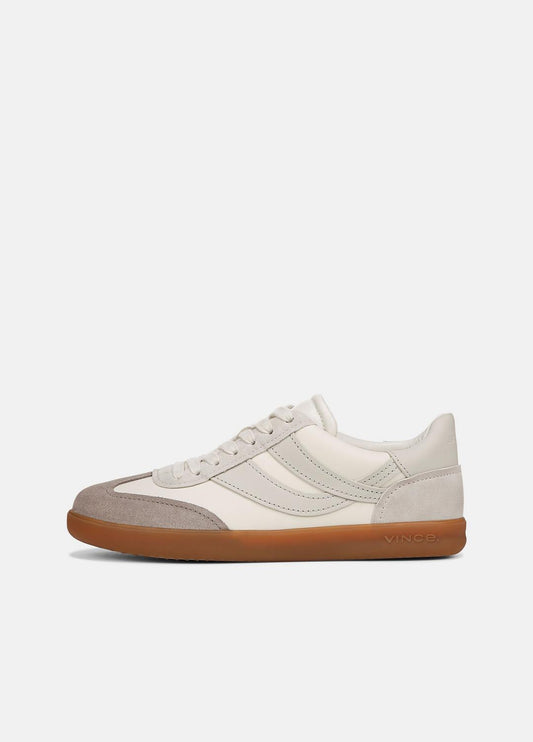 Oasis Leather and Suede Sneaker in Sneakers WHITE FOAM/HORCHATA/HAZELSTONE | VINCE Women
