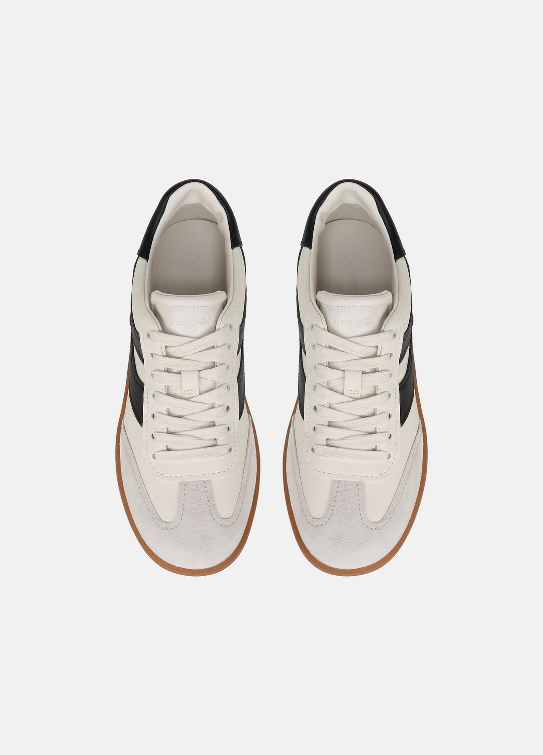 Oasis Leather and Suede Sneaker in Sneakers MILK/NIGHT BLUE | VINCE Women