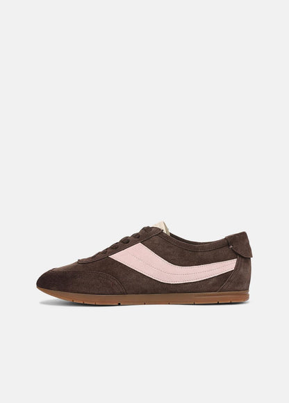 LA Suede & Leather Runner Sneaker in Sneakers DARK MOCHA/ROSEWATER | VINCE Women
