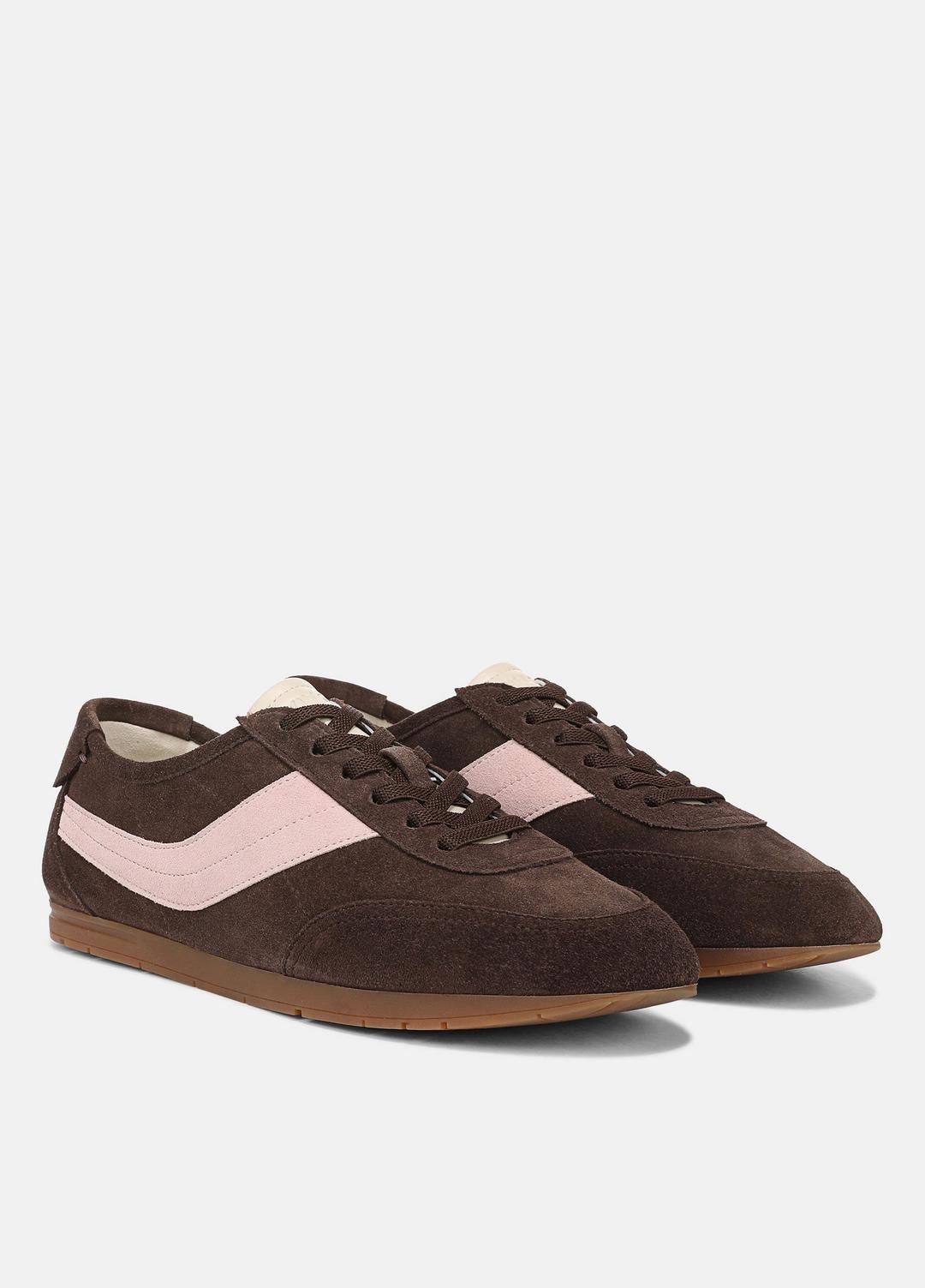 LA Suede & Leather Runner Sneaker in Sneakers DARK MOCHA/ROSEWATER | VINCE Women