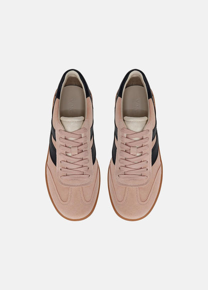Oasis Suede & Leather Sneaker in Sneakers LOTUS BLUSH/BLUE INK | VINCE Women