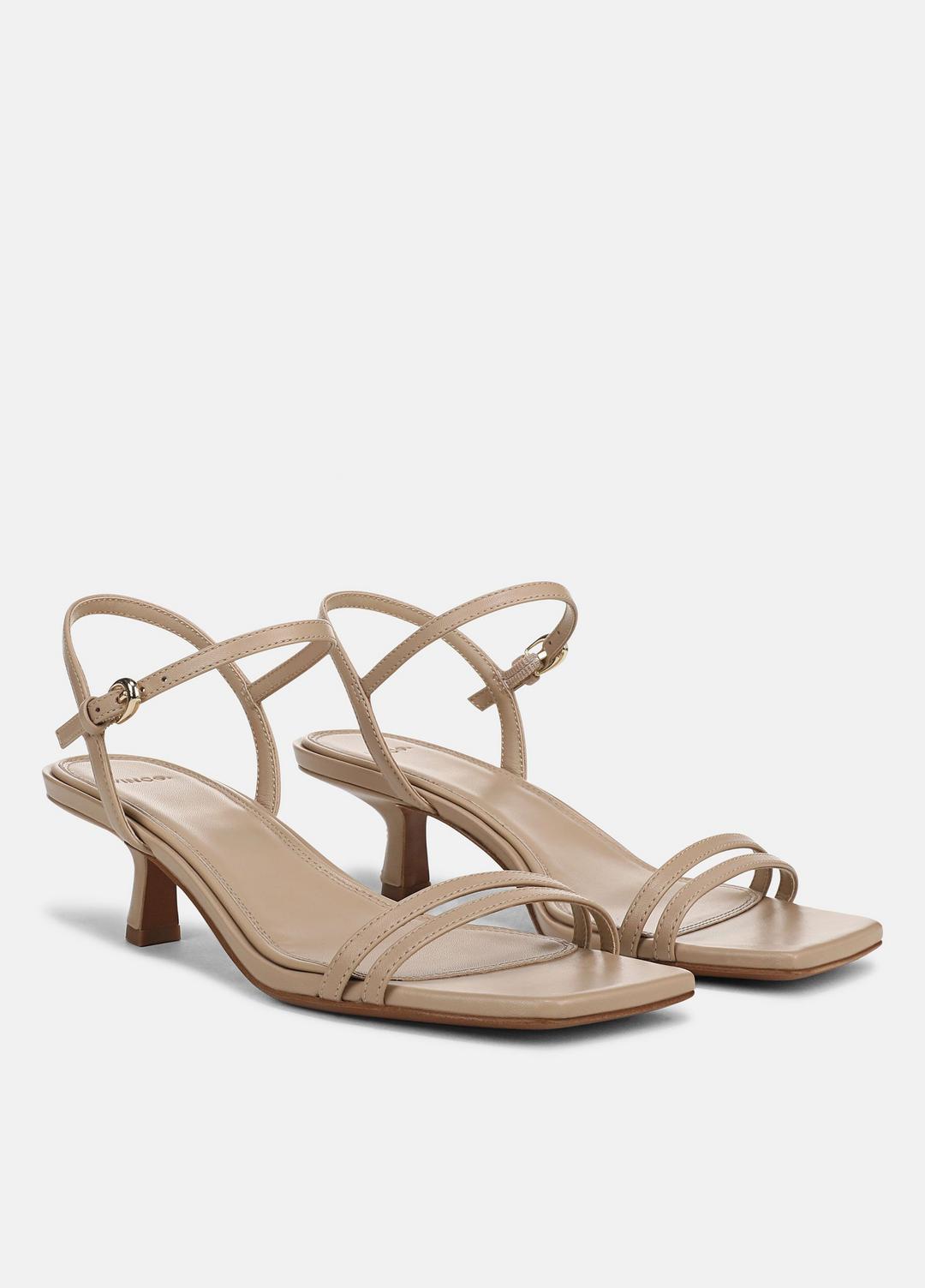 Tilda Leather Heeled Sandal in Heels WARM ALMOND | VINCE Women