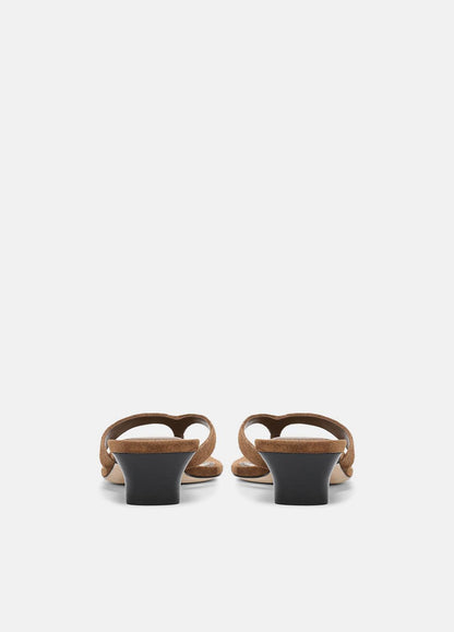 San Juan Suede Heeled Thong Sandal in Sandals ELMWOOD | VINCE Women