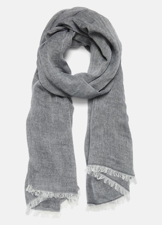 Cotton Gauze Bi-Color Scarf in Scarves & Hats PAPYRUS/COASTAL BLUE | VINCE Women