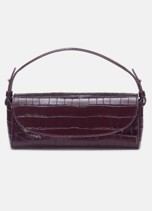 Sabrina Croc-Embossed Leather Mini Top-Handle Bag in Handbags BORDEAUX | VINCE Women