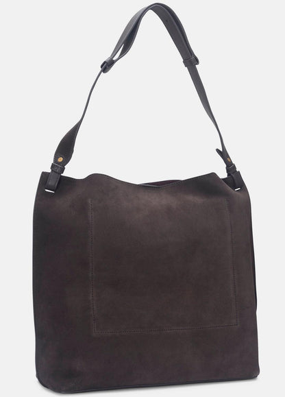 Ava Leather Bucket Bag in Handbags CACAO | VINCE Women