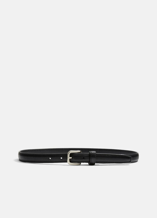 Women's Skinny Leather Belt in Accessories BLACK | VINCE Women