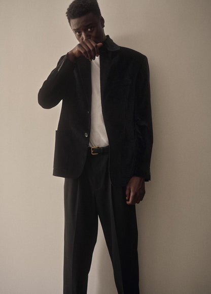 Cotton Velvet Classic Sport Coat in Blazers BLACK | VINCE Men