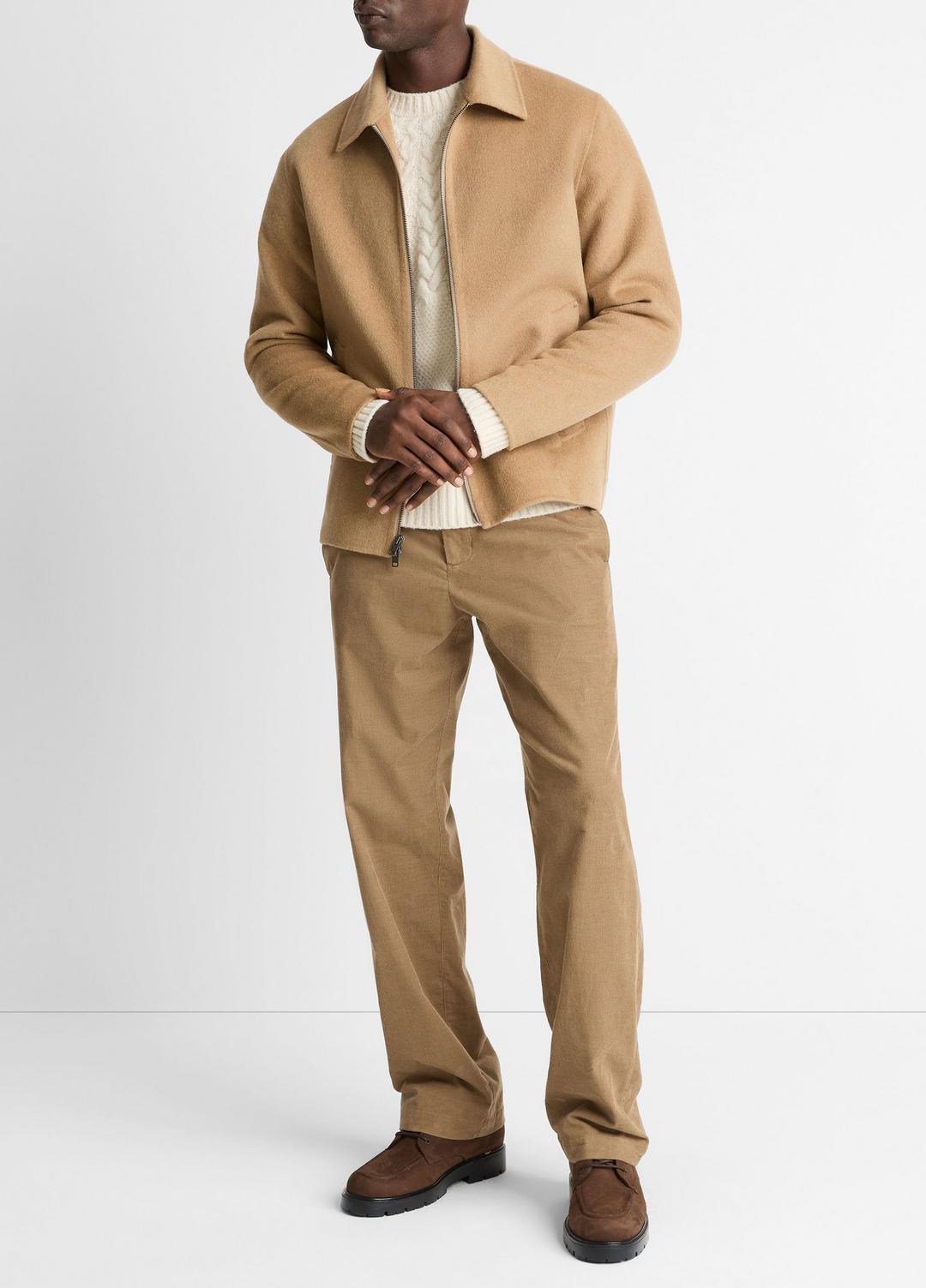 Splittable Wool-Blend Zip-Front Jacket in Jackets CAMELLO | VINCE Men