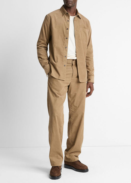 Louie Relaxed Cotton Corduroy Elastic-Waist Pant in Trousers TETON | VINCE Men