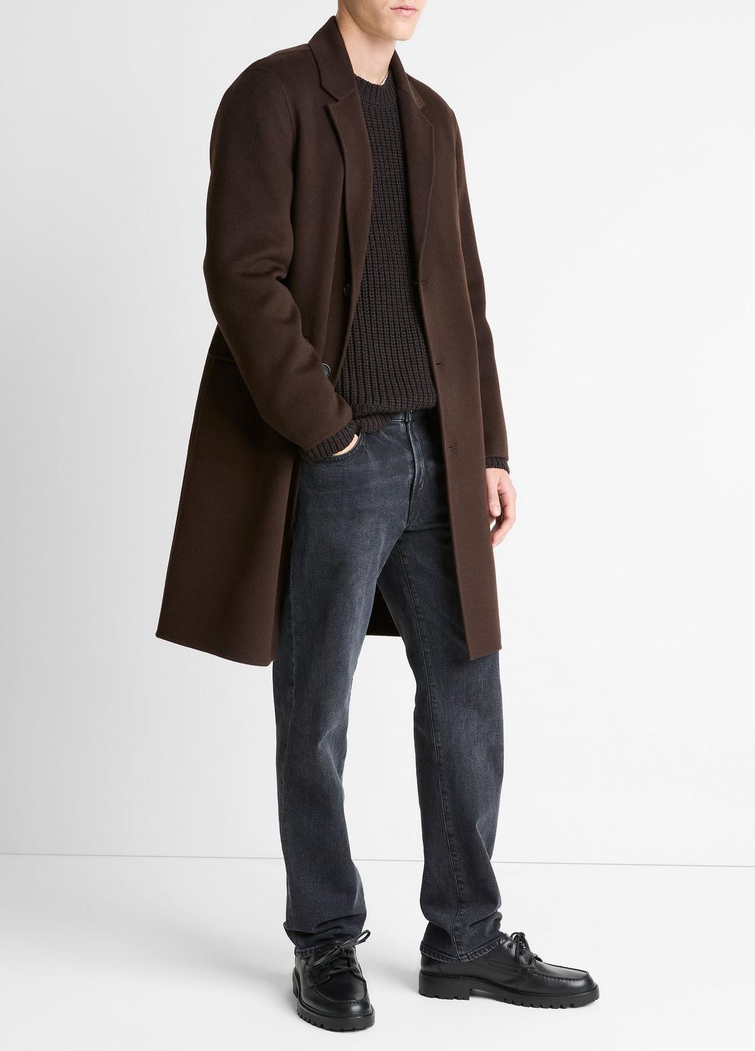 Splittable Wool-Cashmere Single-Breasted Topcoat in Coats MISSION | VINCE Men