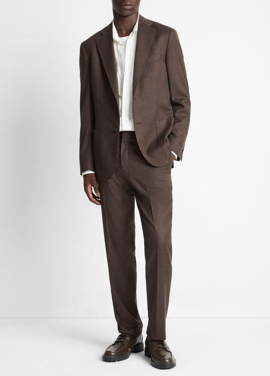 Wool-Silk Classic Pant in Trousers BROWN | VINCE Men