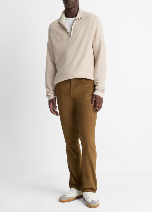 Dylan Slim 5-Pocket Peached Stretch-Cotton Pant in Trousers LIGHT HIGHLANDS | VINCE Men