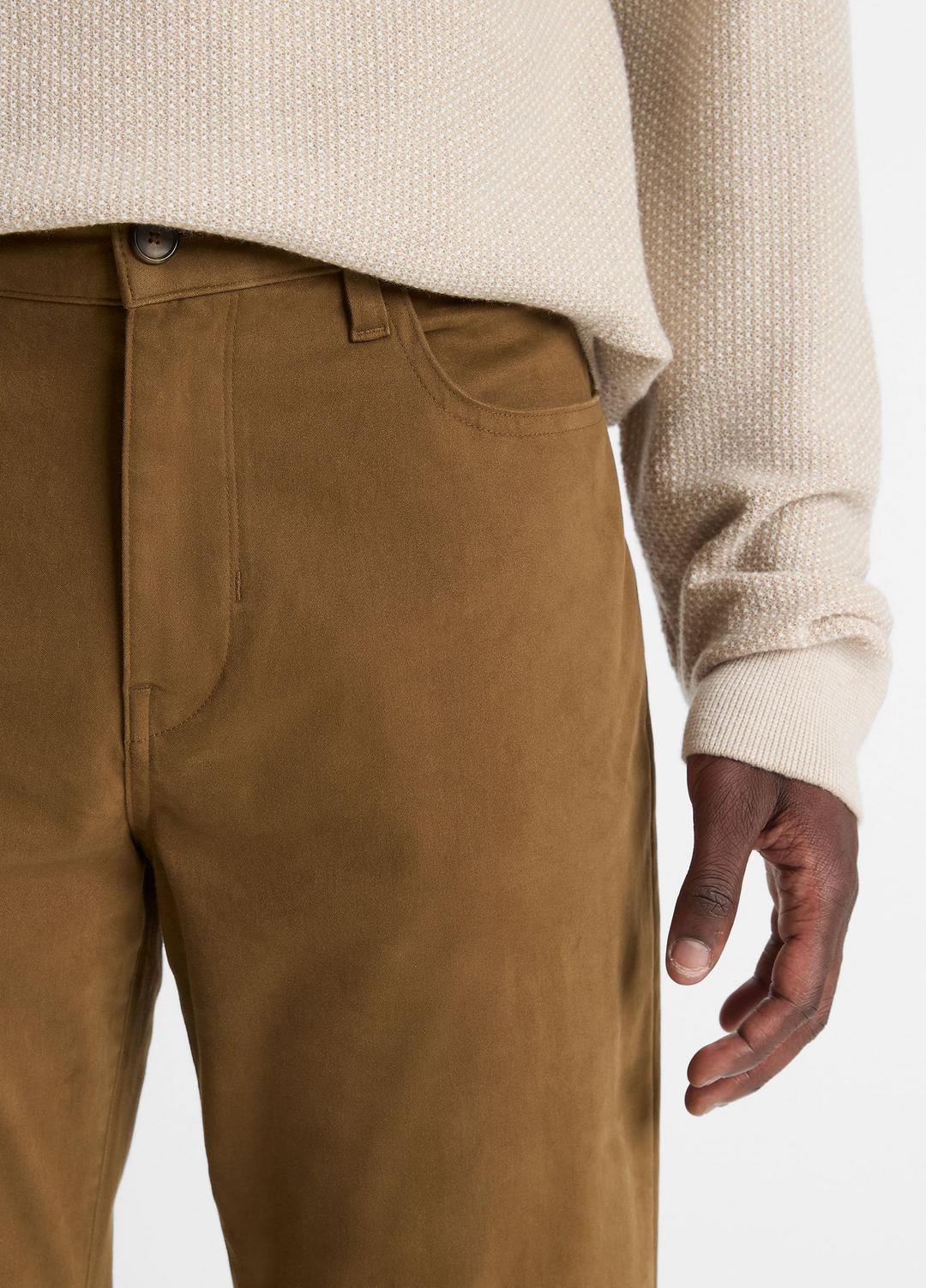 Dylan Slim 5-Pocket Peached Stretch-Cotton Pant in Trousers LIGHT HIGHLANDS | VINCE Men