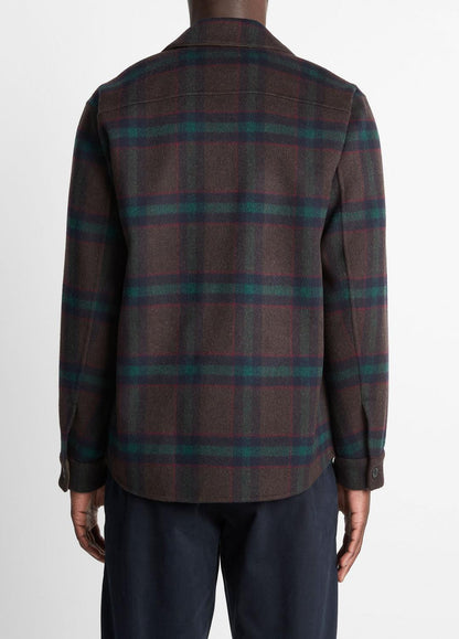 Plaid Splittable Wool-Blend Shirt Jacket in Shirt Jackets COASTAL COUNTRY RACER | VINCE Men