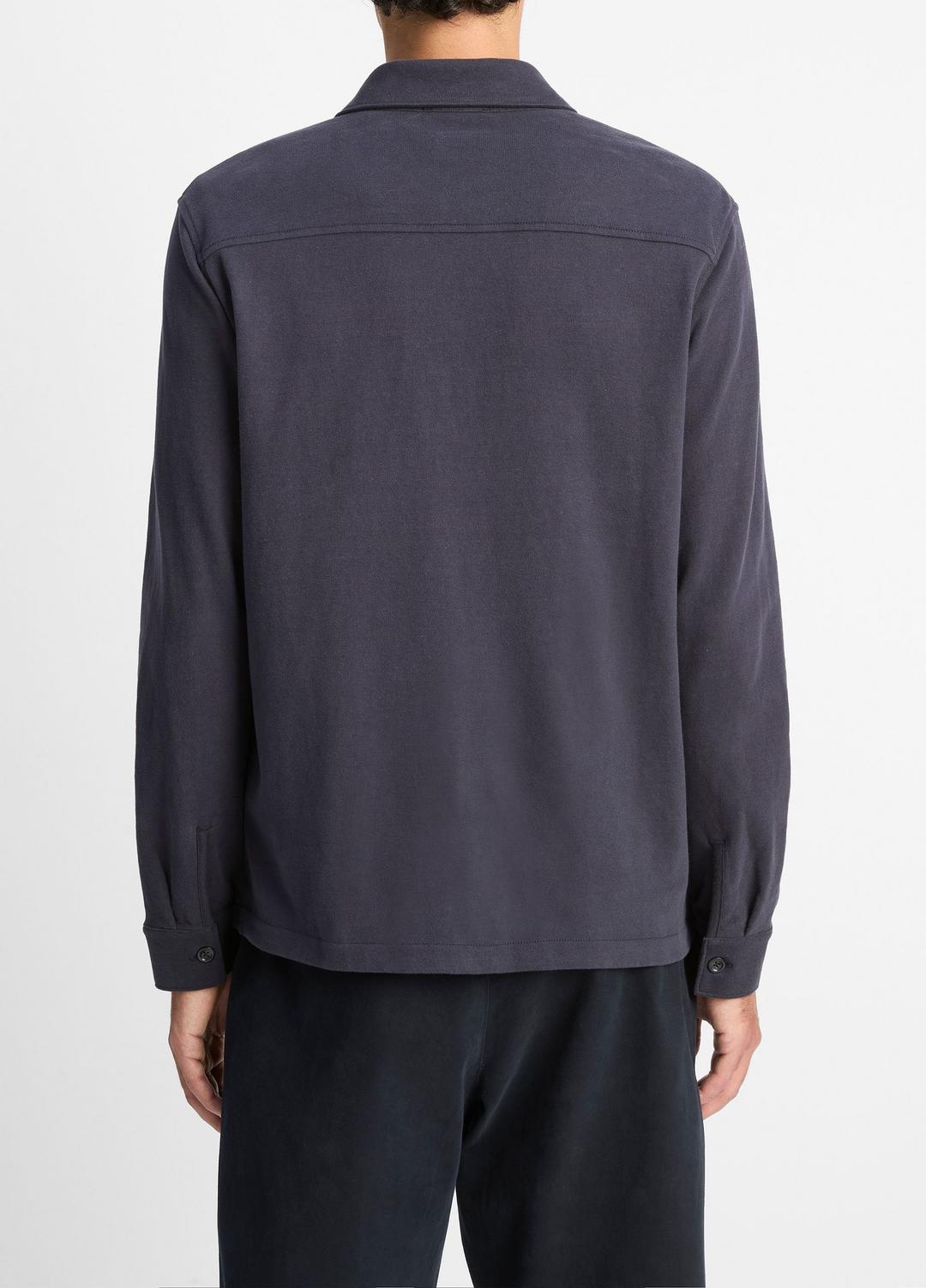 Heavy Sueded Cotton Shirt Jacket in Shirt Jackets COASTAL BLUE | VINCE Men
