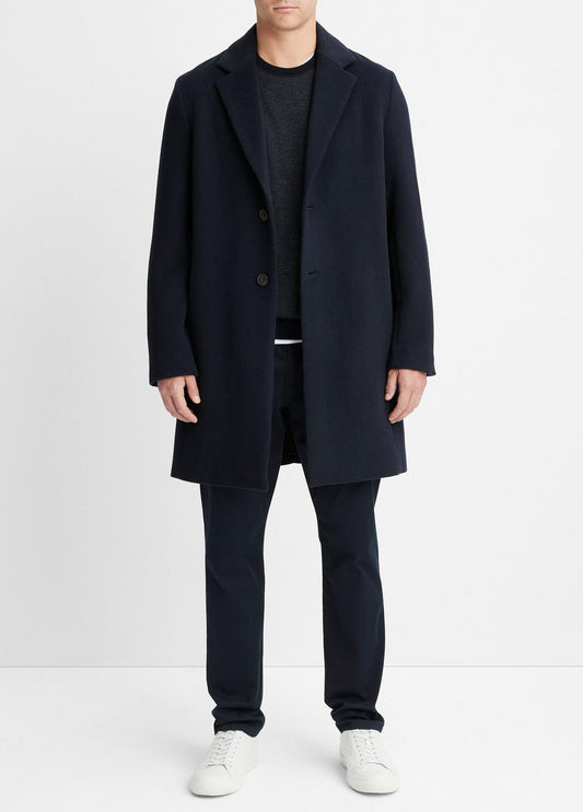 Classic Italian Wool-Blend Coat in Jackets & Outerwear COASTAL BLUE | VINCE Men