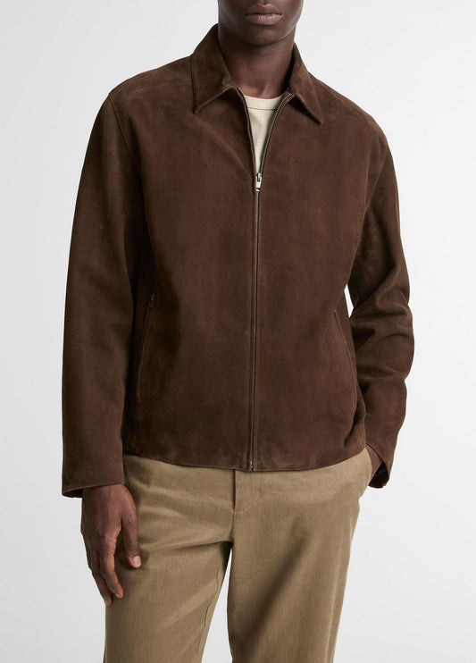 Suede Moto Jacket in Jackets ESPRESSO | VINCE Men