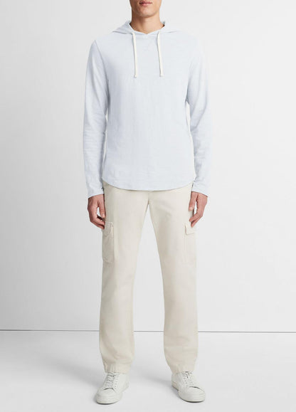 Textured Cotton Hoodie in Sweatshirts & Hoodies SHIRTING BLUE | VINCE Men