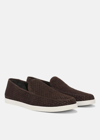 Sonoma Woven Suede Loafer in Loafers COCOA BROWN | VINCE Men