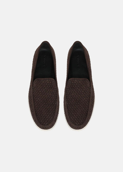 Sonoma Woven Suede Loafer in Loafers COCOA BROWN | VINCE Men