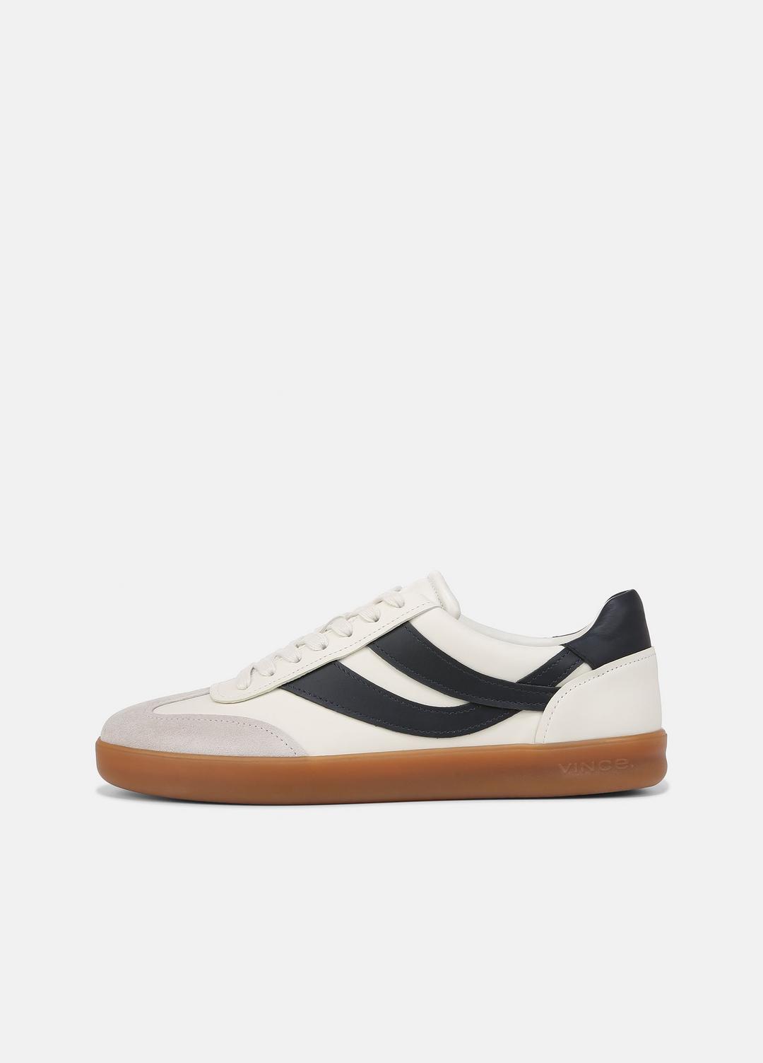 Oasis Leather Sneaker in Sneakers MILK/NIGHT BLUE | VINCE Men