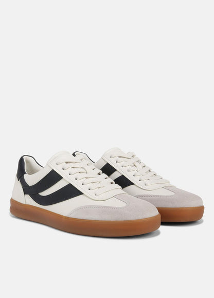 Oasis Leather Sneaker in Sneakers MILK/NIGHT BLUE | VINCE Men