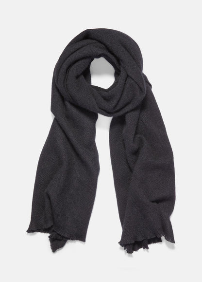 Herringbone Cashmere Scarf in Scarves & Hats BLACK | VINCE Men