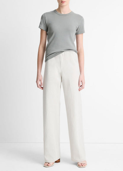 Cotton-Blend High-Waist Bias Pant in Pants & Shorts SALT GLASS | VINCE Sale