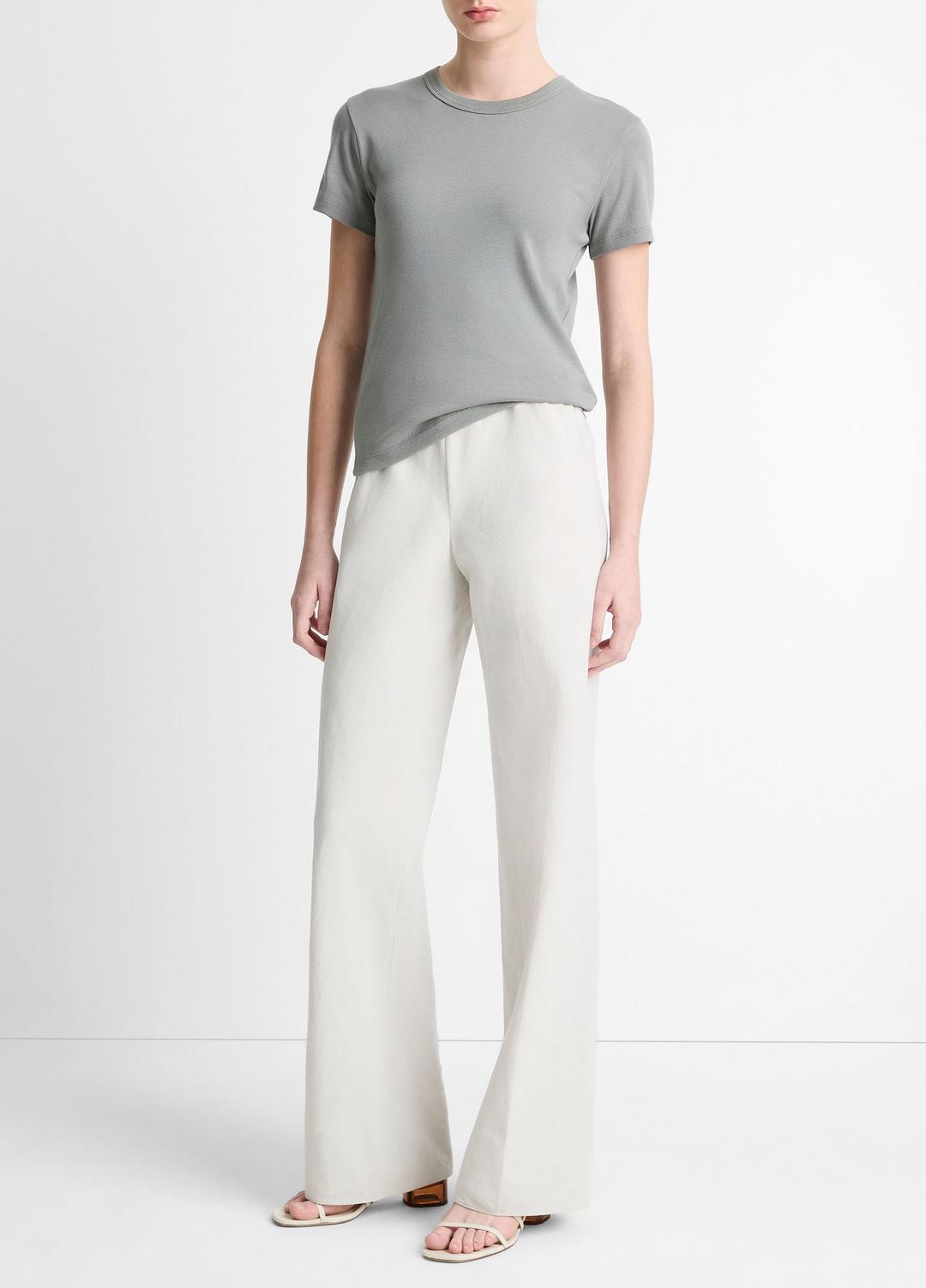 Cotton-Blend High-Waist Bias Pant in Pants & Shorts SALT GLASS | VINCE Sale