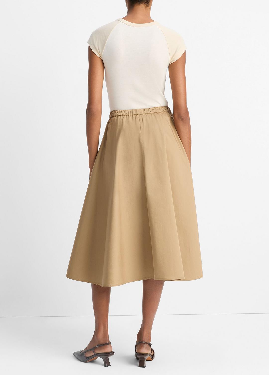 Cotton Full Skirt in Dresses & Skirts DARK BARLEY | VINCE Sale